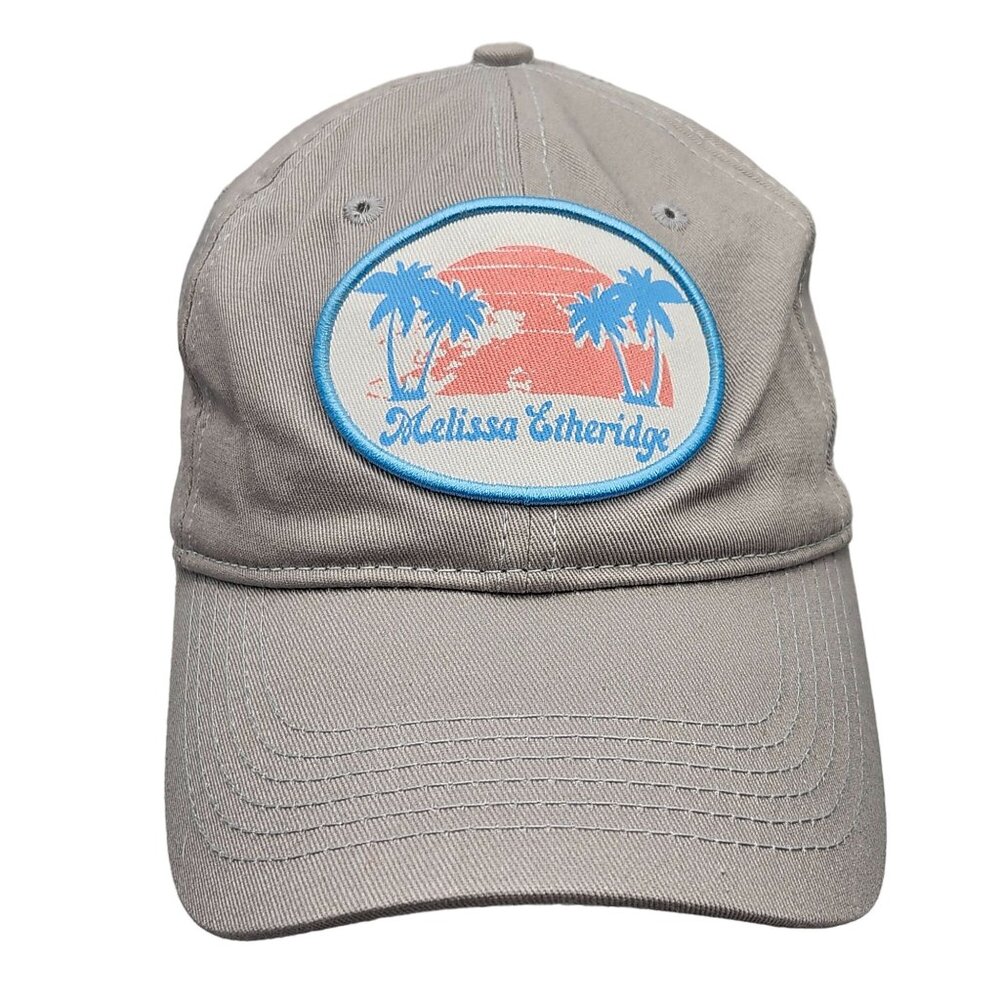 Melissa Etheridge Cruise Gray Cotton Baseball Hat With Tropical Patch Underbill
